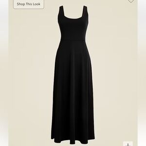 NWT JCrew Black Midi Dress- Size L